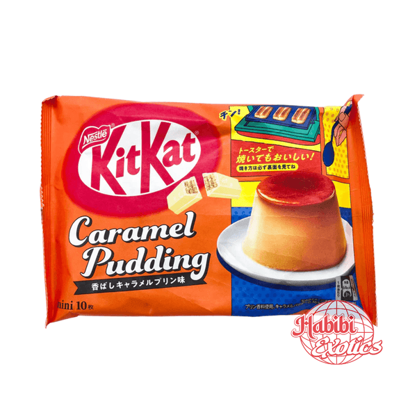 kitkat caramel pudding chocolate pieces