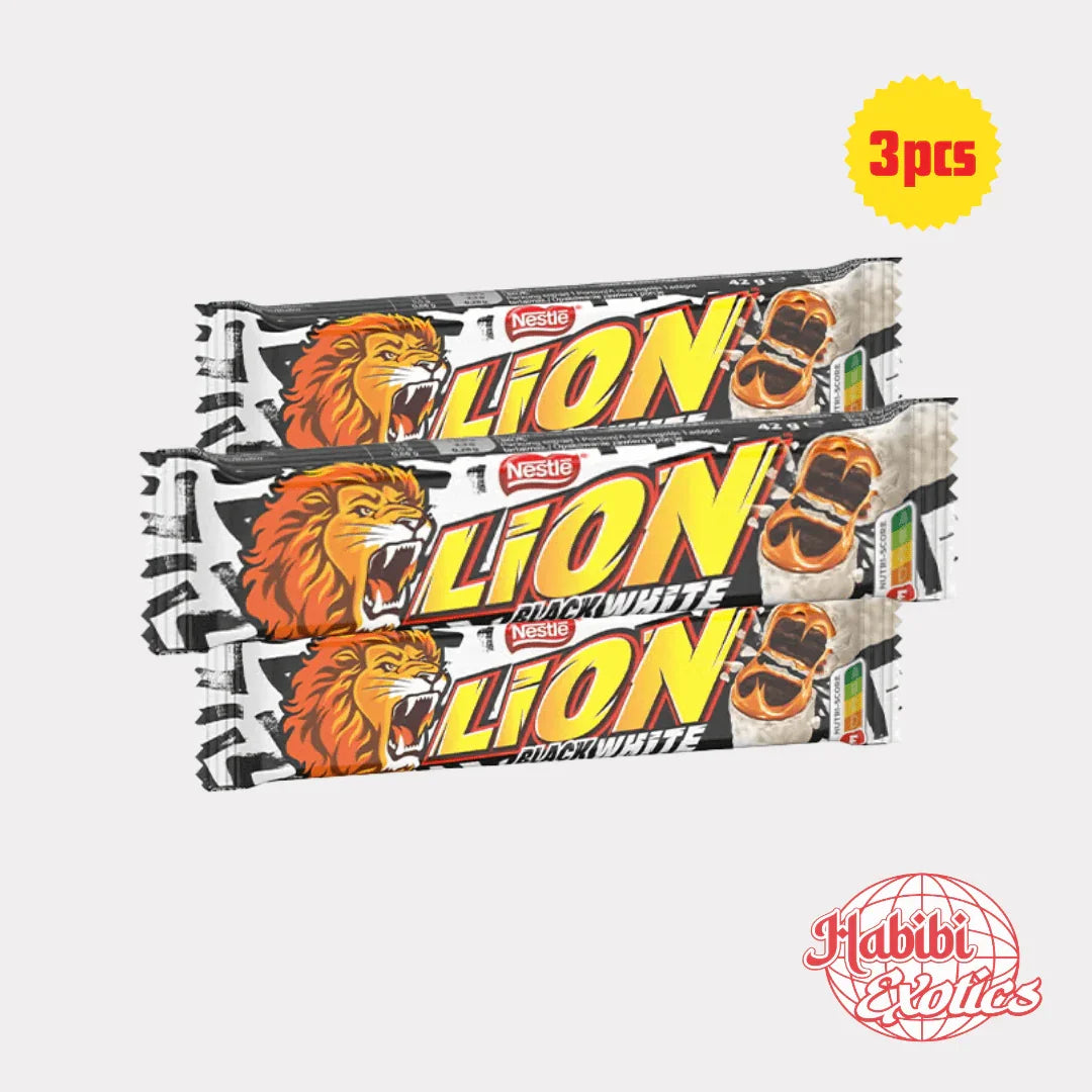 Lion Black & White Chocolate Bar - Germany Pack of 3 - Habibi Exotics