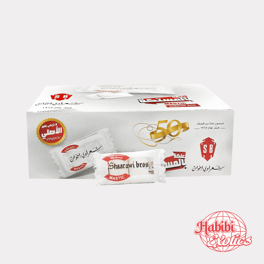 Sharawi Mastic Chewing Gum - Jordan Box of 100 x 2 - Habibi Exotics