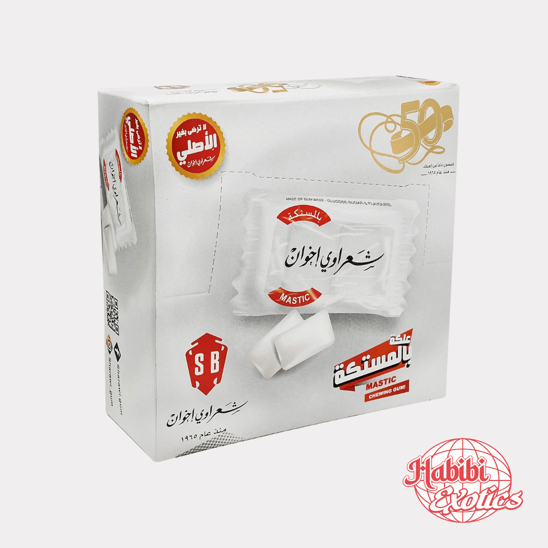Sharawi Mastic Chewing Gum - Jordan Box of 100 x 2 - Habibi Exotics