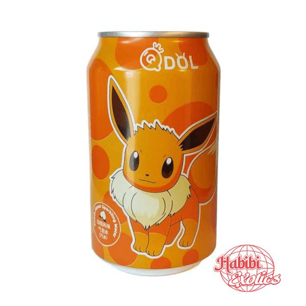 Qdol Pokemon Drink - eevee  peach soda - anime- pokemon drink